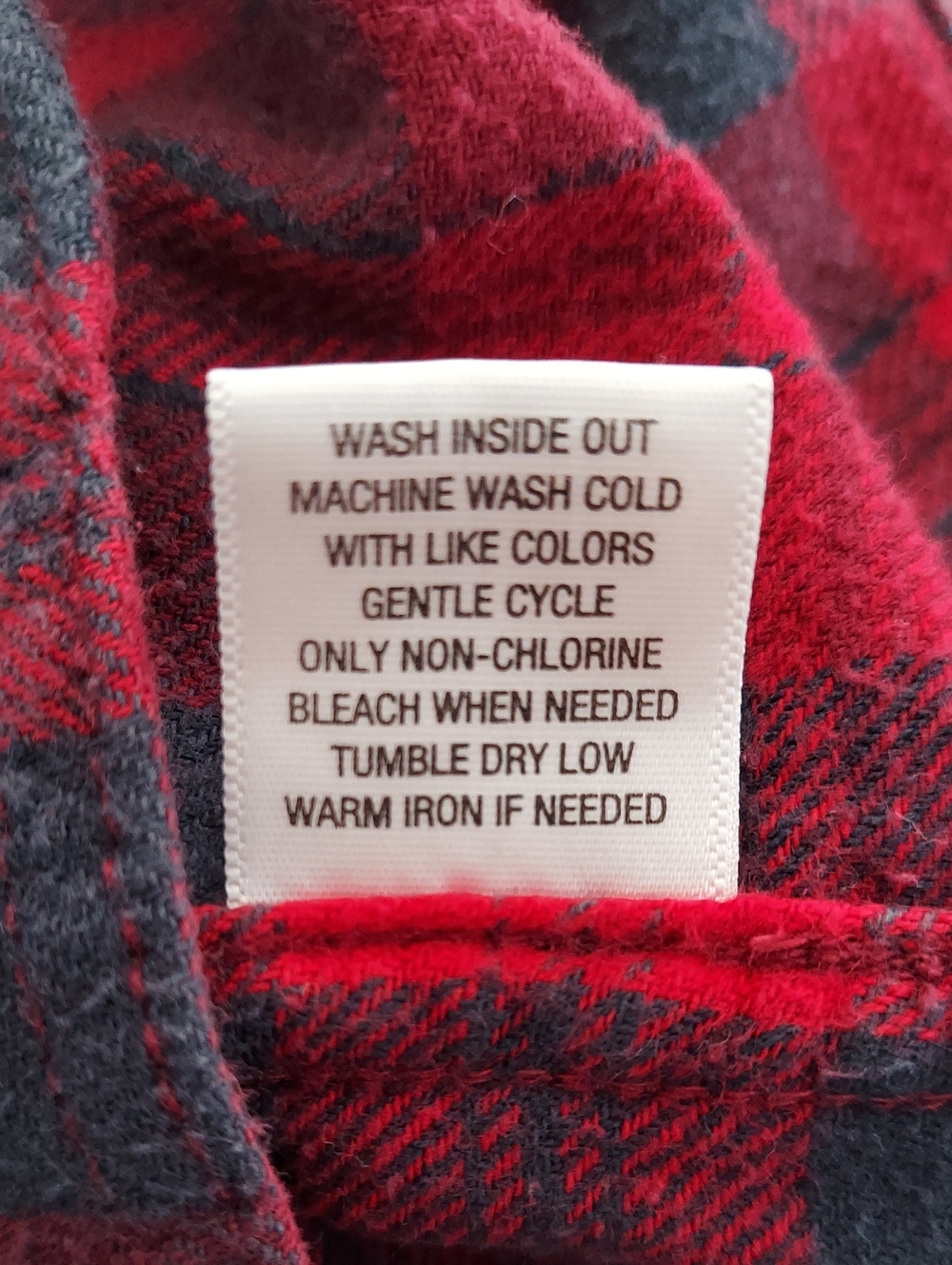 Sonoma Men's Navy & Red Plaid Button-Down Fleece Shirt Chest Pockets Size 2XLT▪︎ - Picture 7 of 9